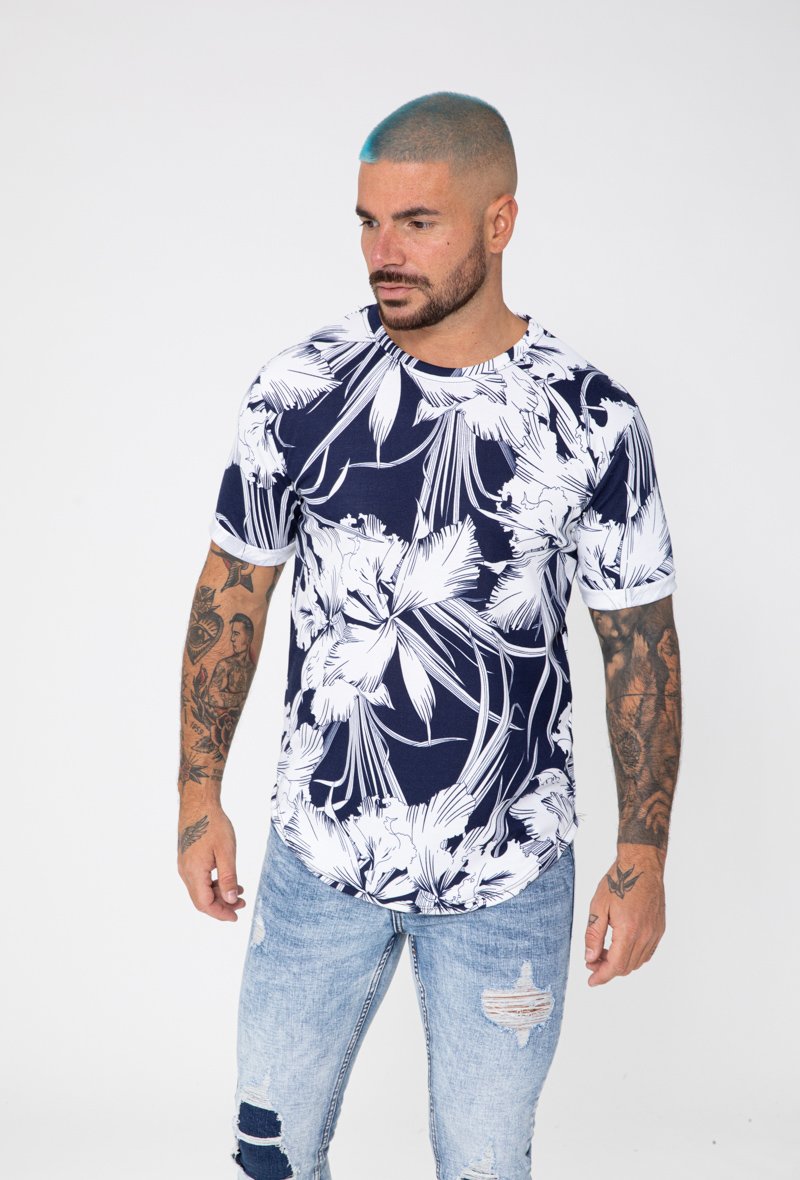 Floral print store t shirt