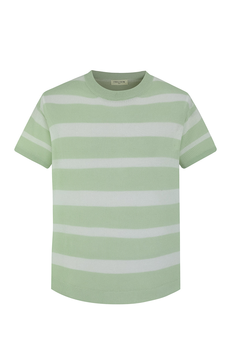 green and white striped t shirt