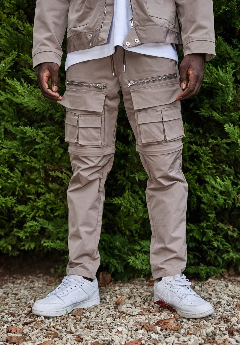 Multi-pocket zipped jogger cargo pants