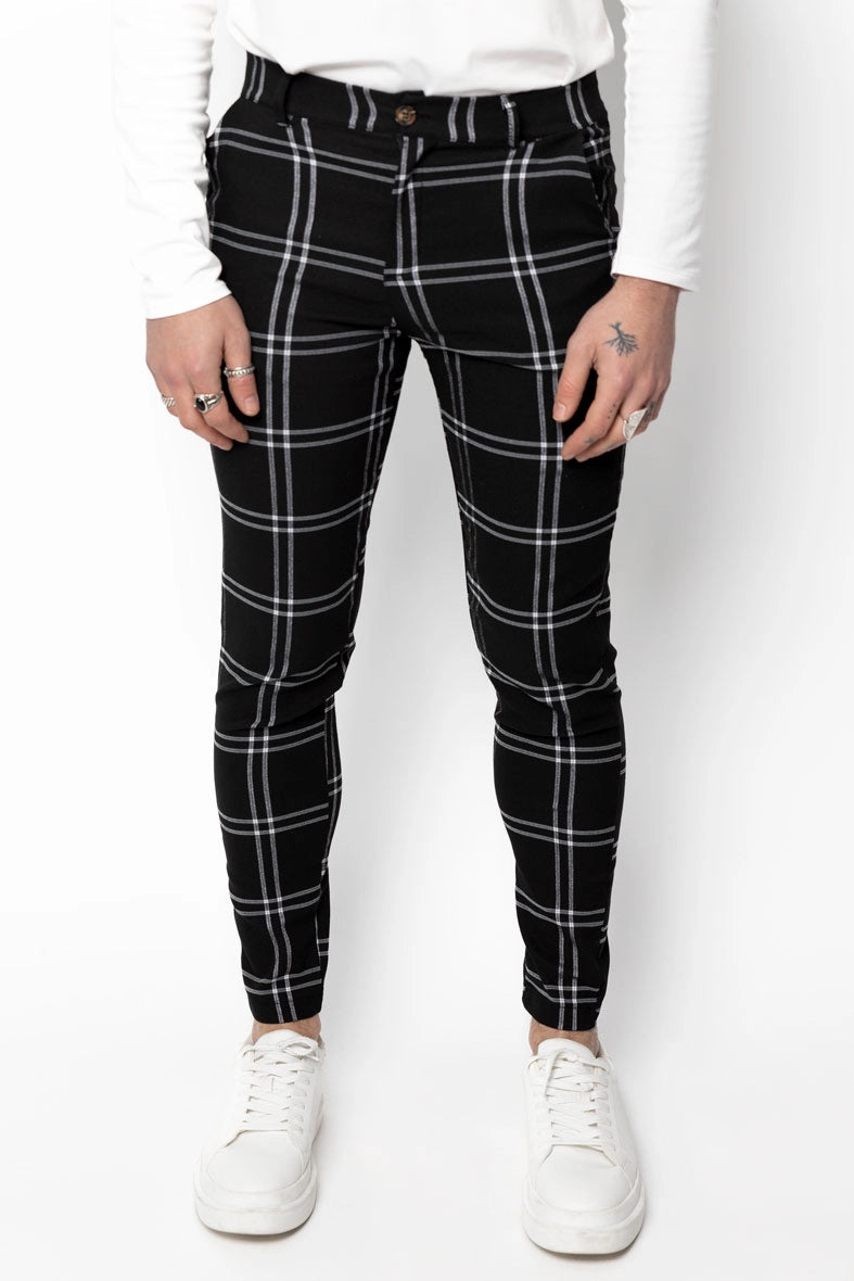 Checked dress pants