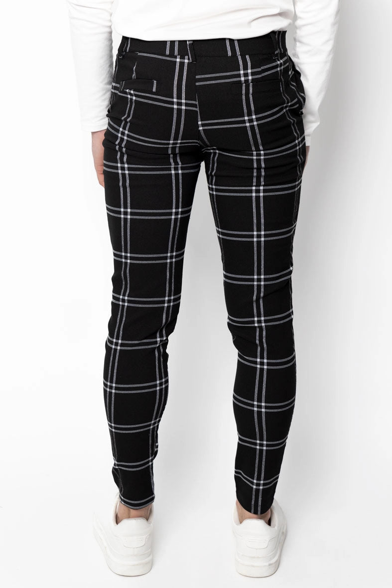 Checked dress pants