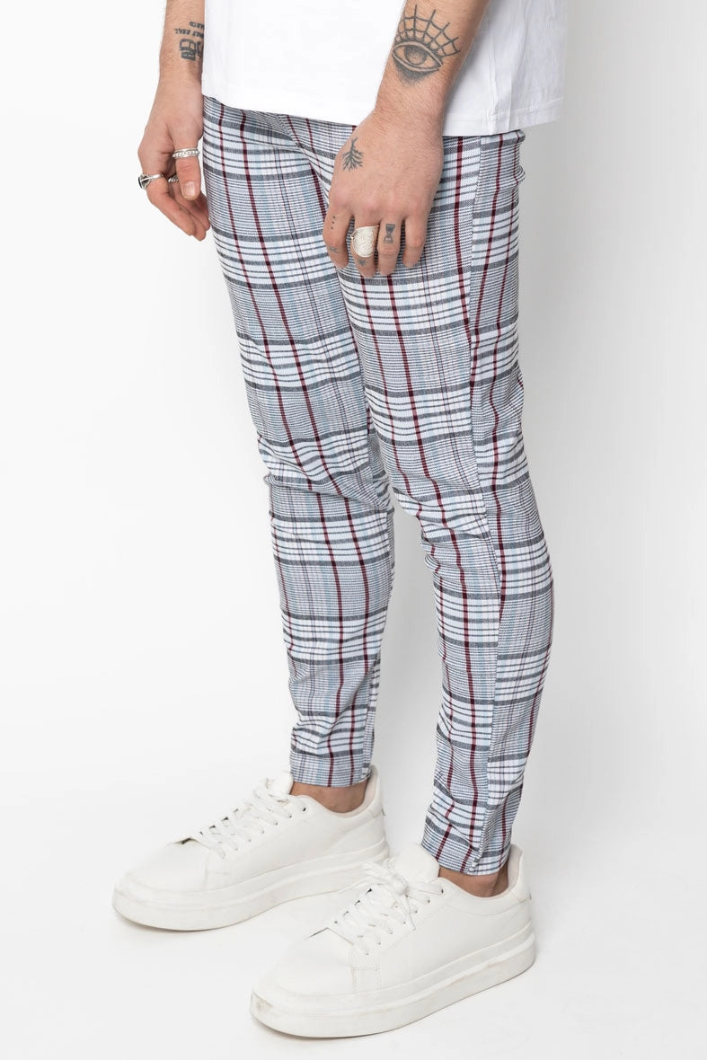 Checked chino pants