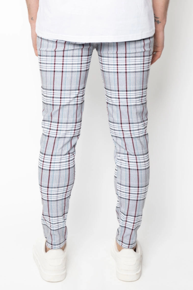 Checked chino pants