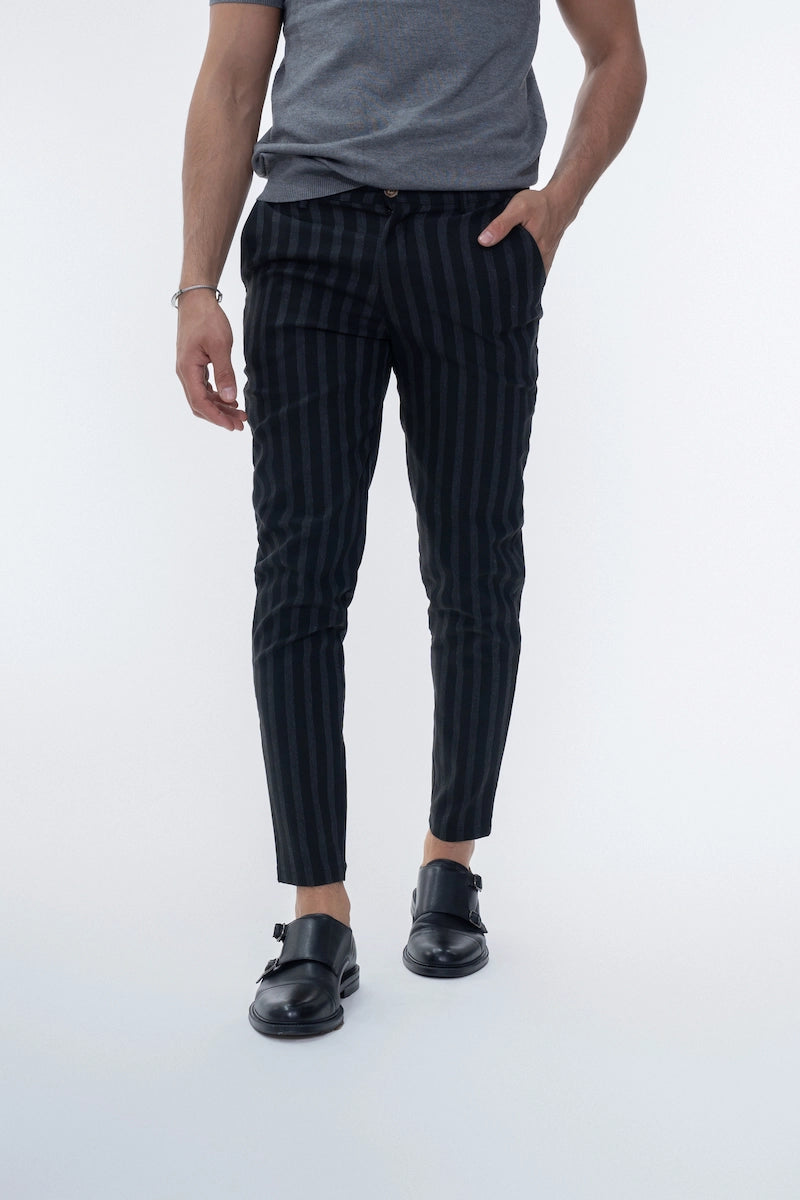 Pantalon chino à rayures