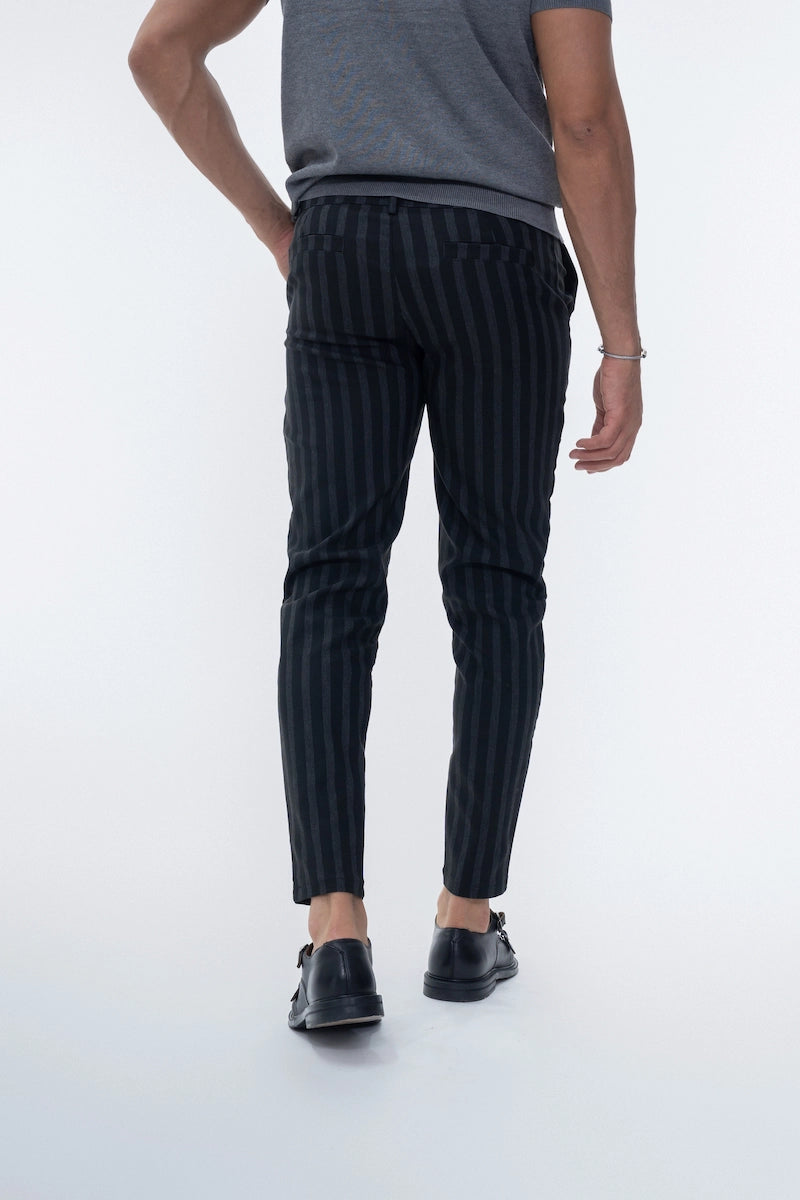 Pantalon chino à rayures