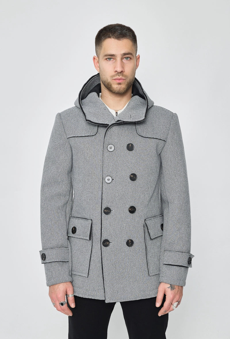 Manteau uni classique à capuche