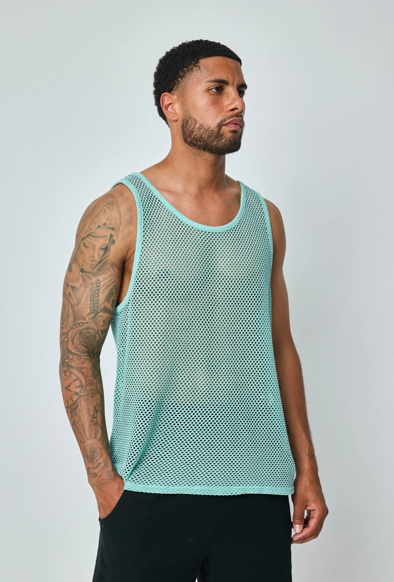 Plain sleeveless t-shirt with short holes