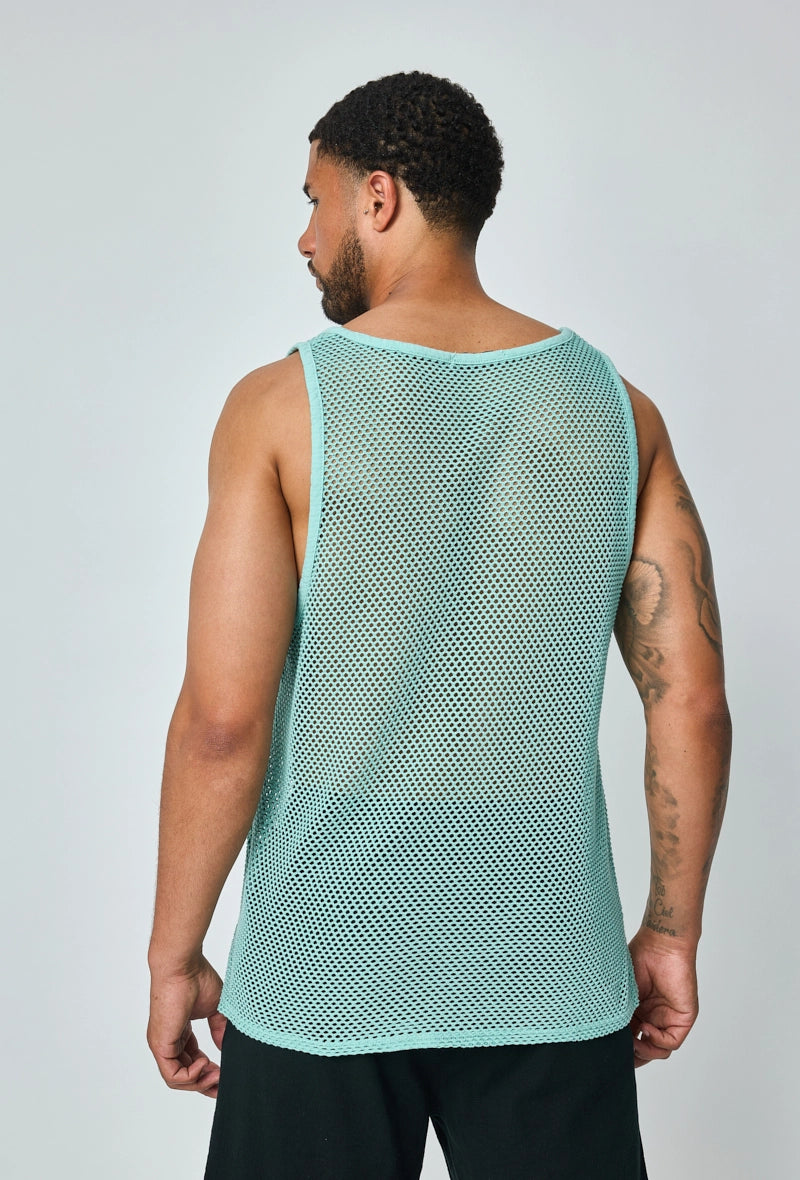 Plain sleeveless t-shirt with short holes