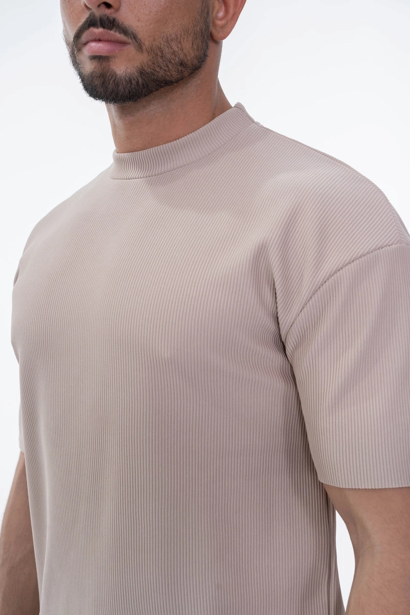 T-shirt plissé uni oversize