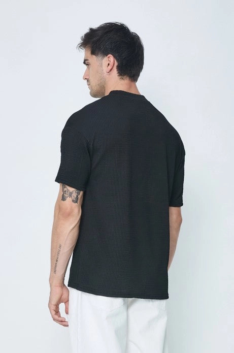 T-shirt plissé uni