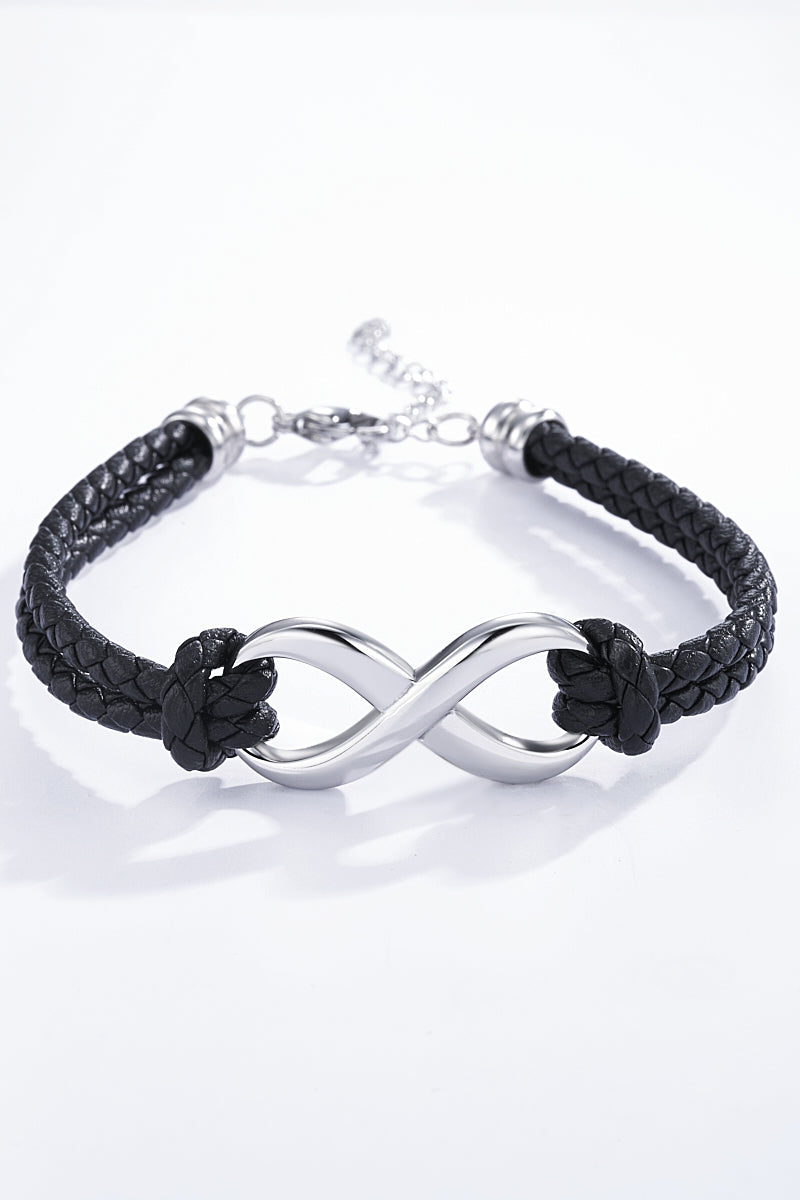 Bracelet cuir et acier