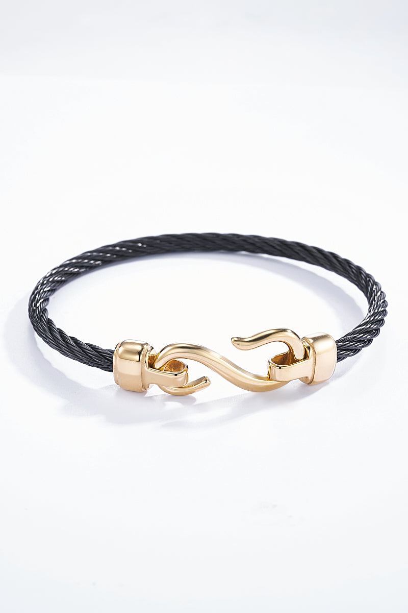 Bracelet cuir et acier