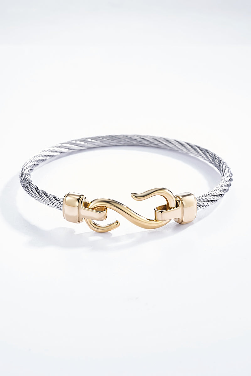 Bracelet cuir et acier