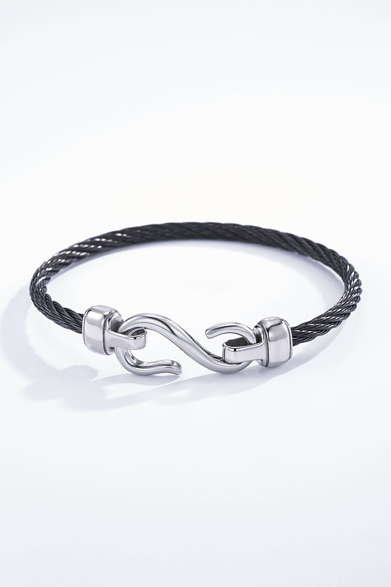 Bracelet cuir et acier