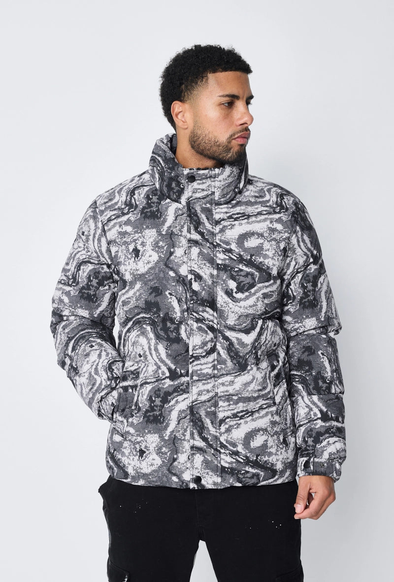 Blouson à motif marbré