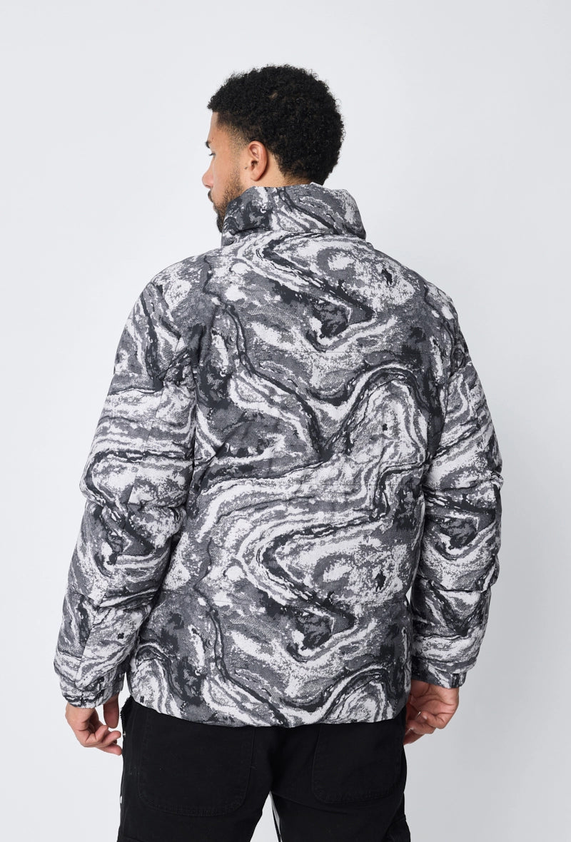 Blouson à motif marbré