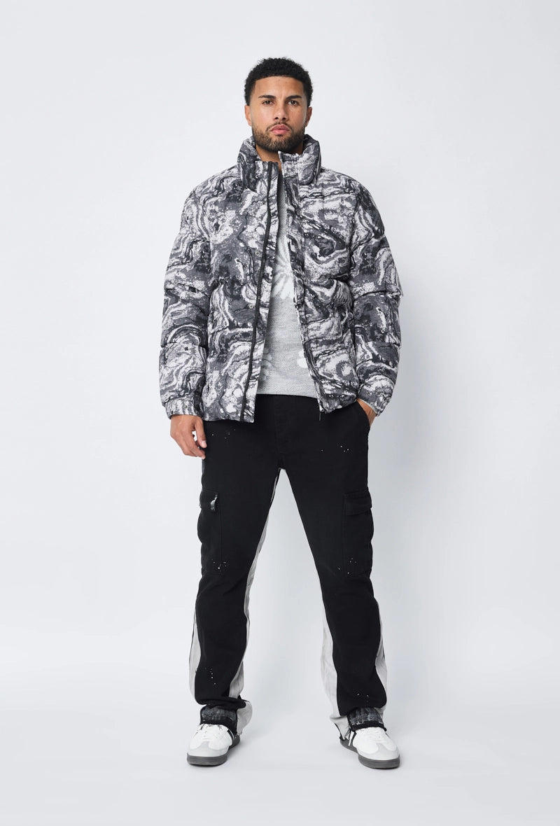 Blouson à motif marbré