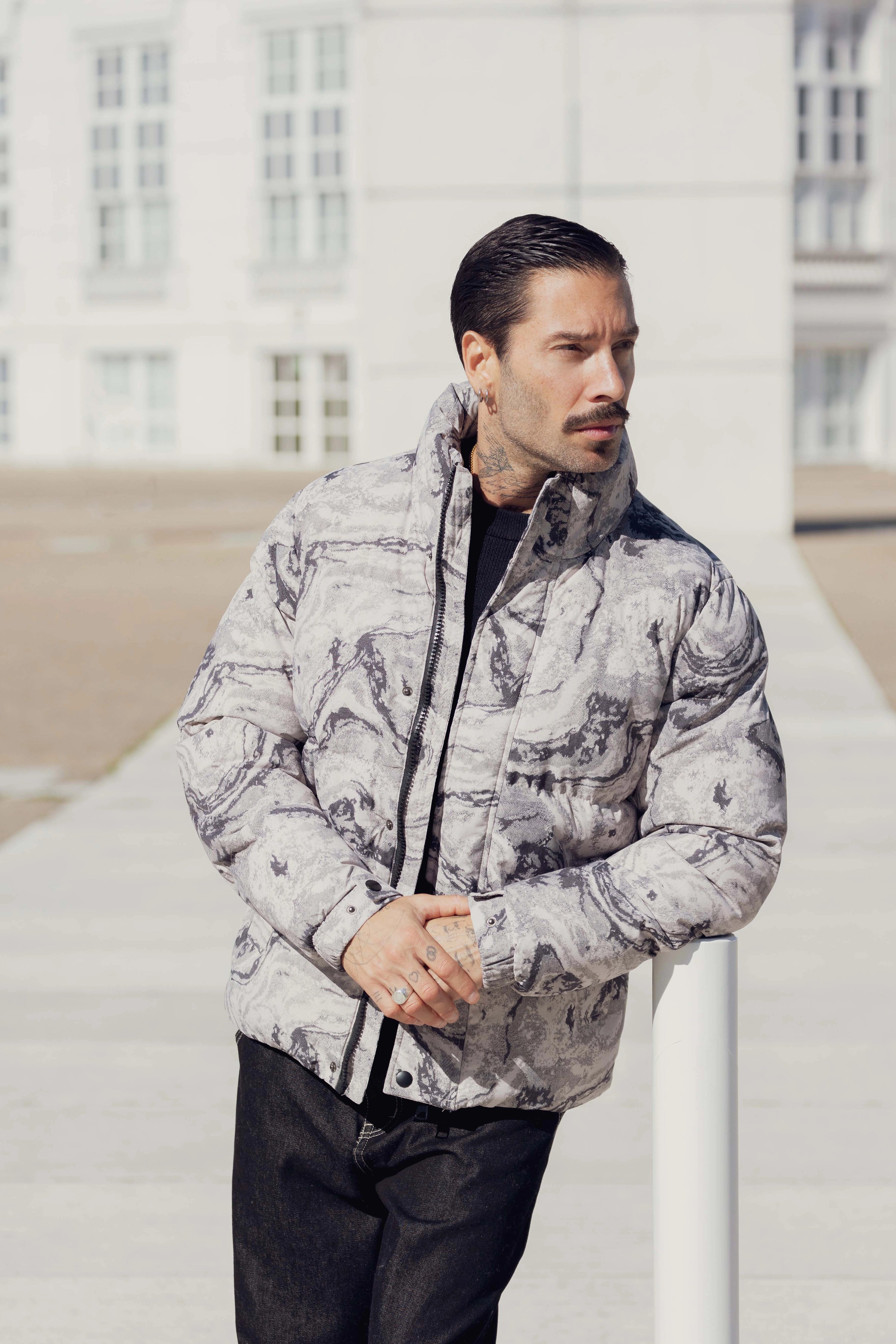 Blouson à motif marbré