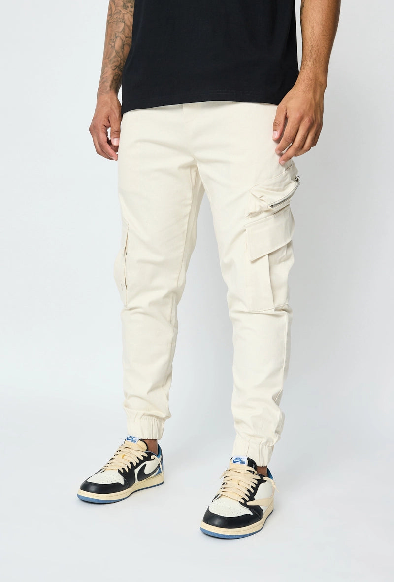 Jogger cargo pants with zip