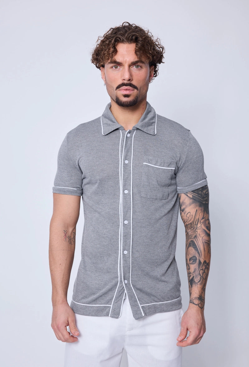 Chemise style bowling manches courtes