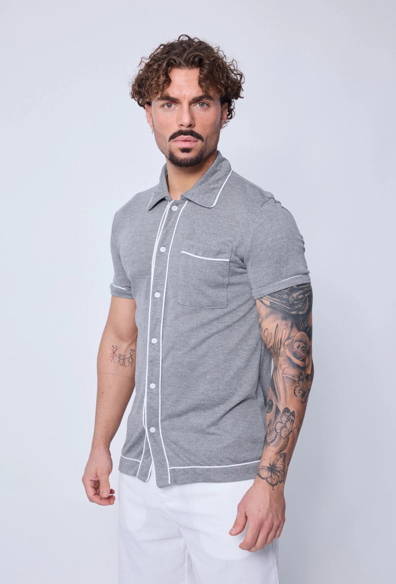 Chemise style bowling manches courtes