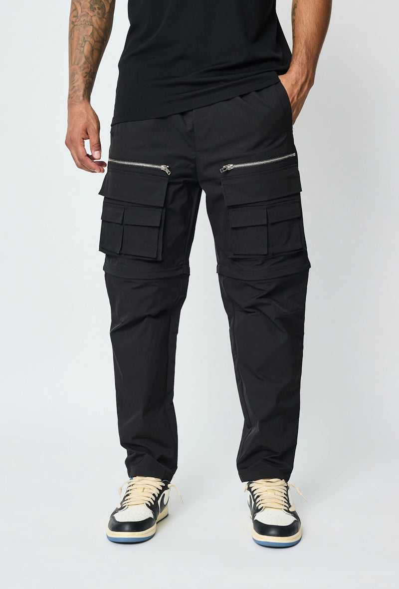 Multi-pocket zipped jogger cargo pants