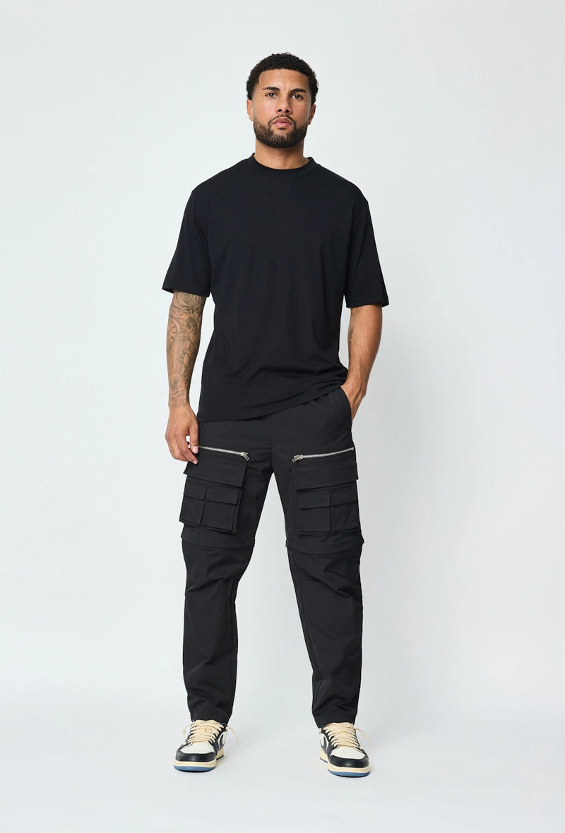 Multi-pocket zipped jogger cargo pants