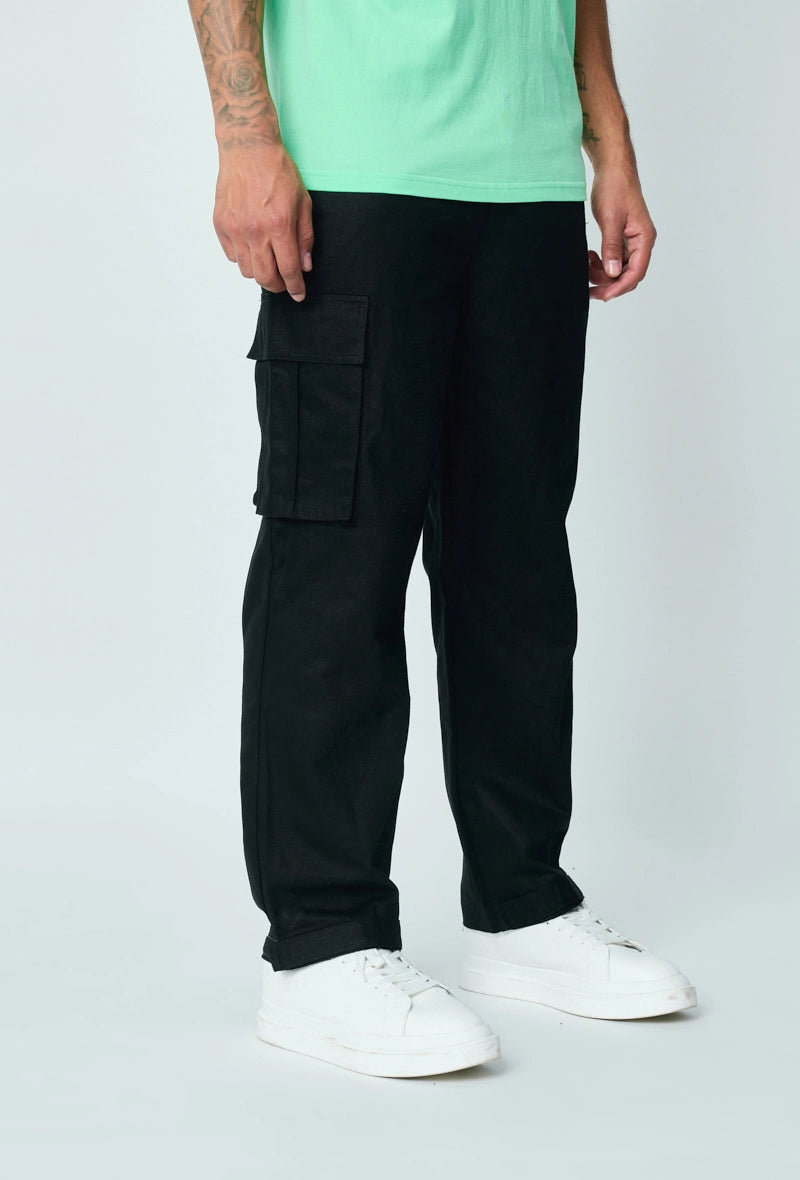 Wide canvas cargo pants