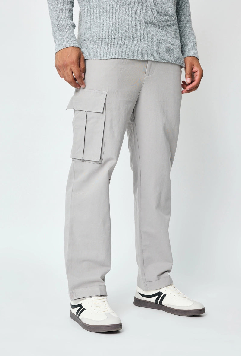 Wide canvas cargo pants