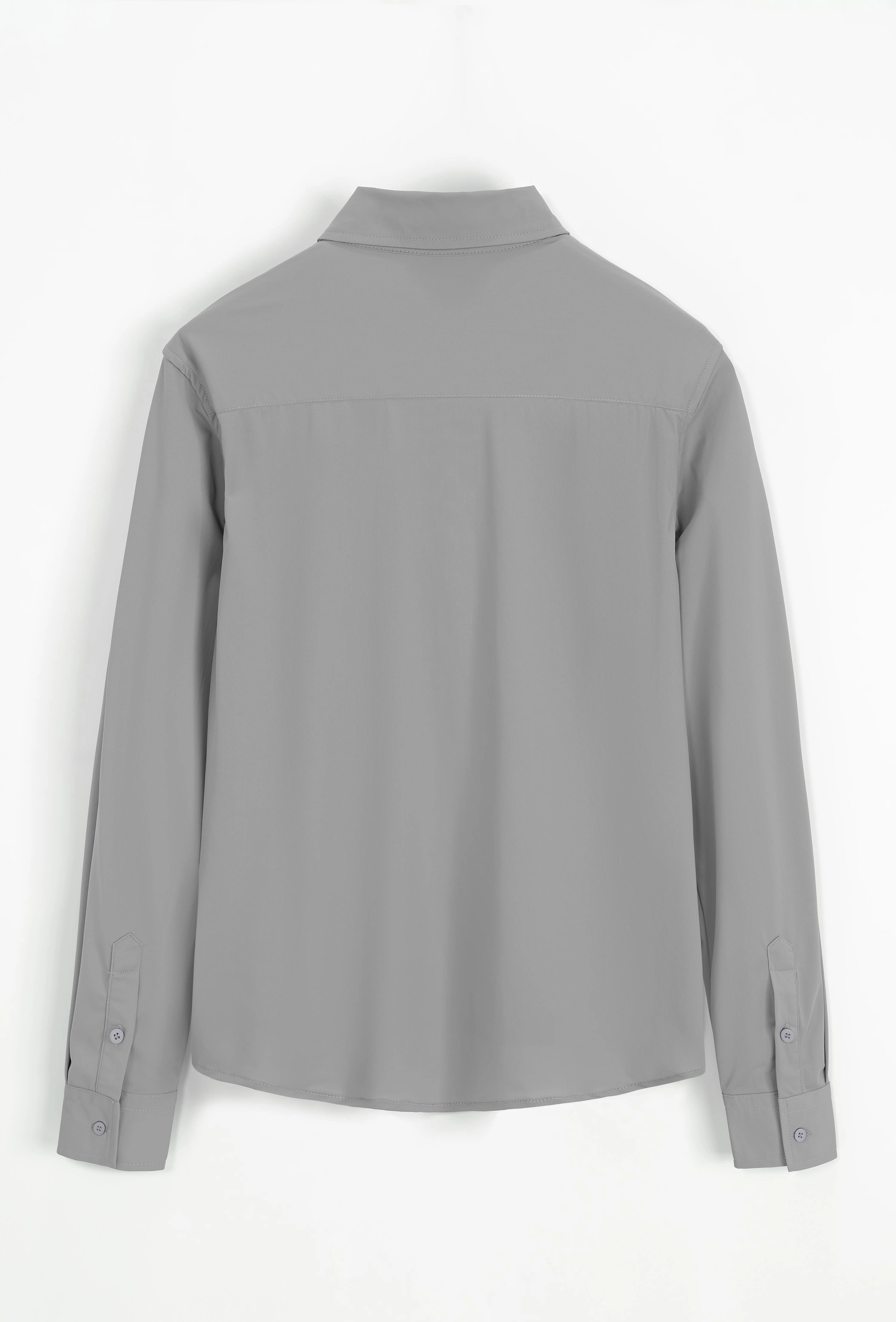 Plain long-sleeved shirt