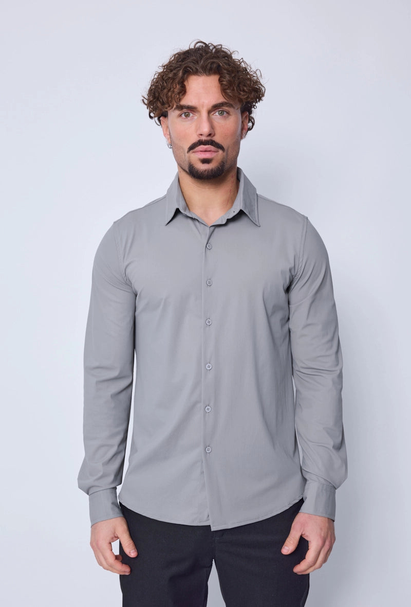 Chemise à manche longues boutonnée pour homme