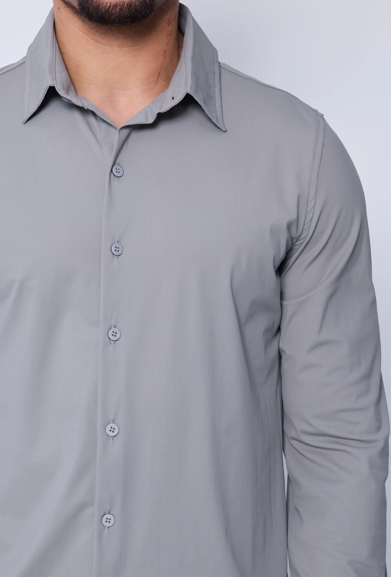 Chemise à manche longues boutonnée pour homme