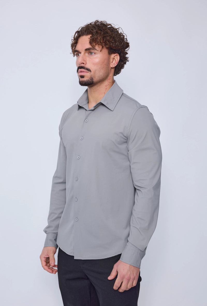 Chemise à manche longues boutonnée pour homme