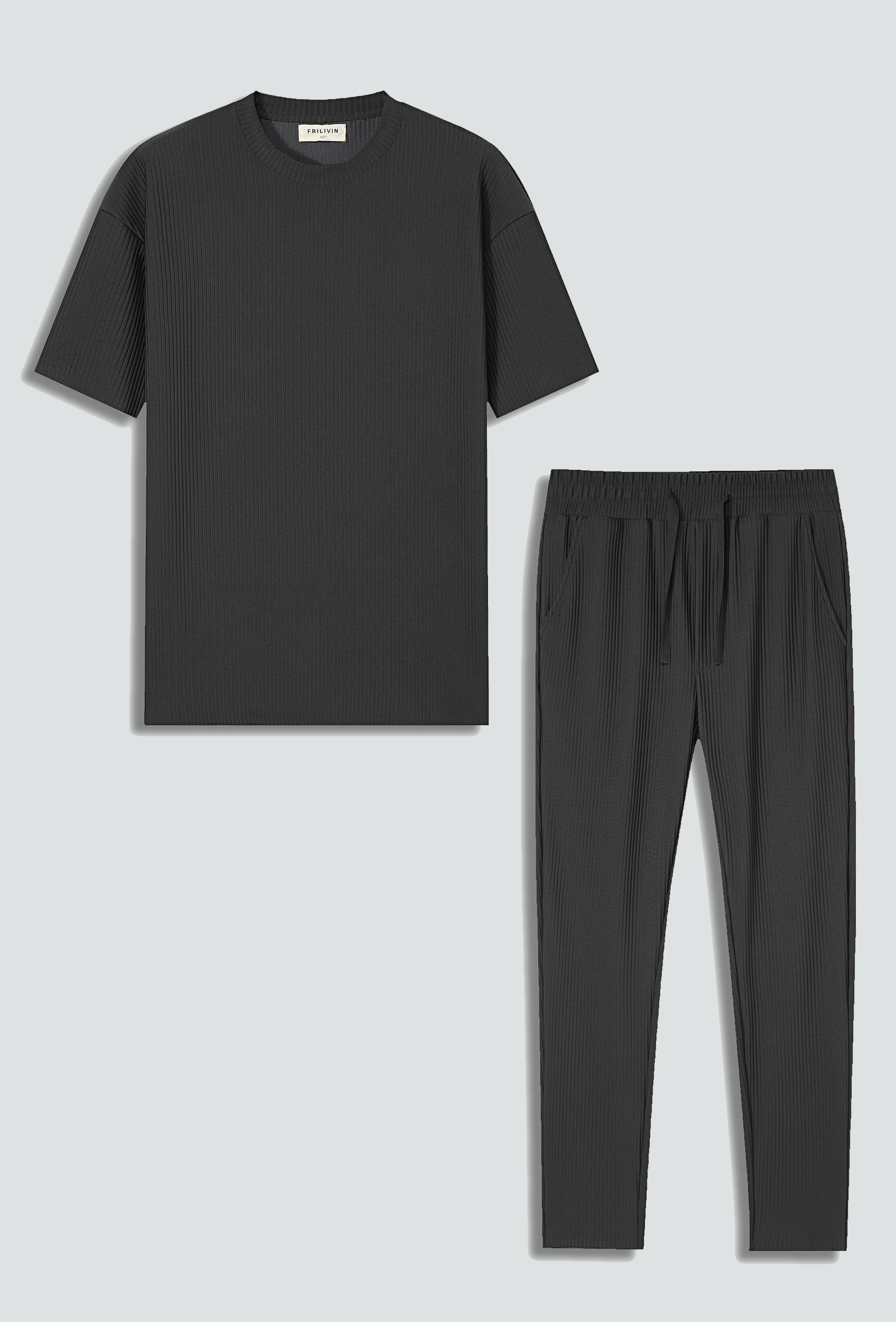 Plain t-shirt pants set