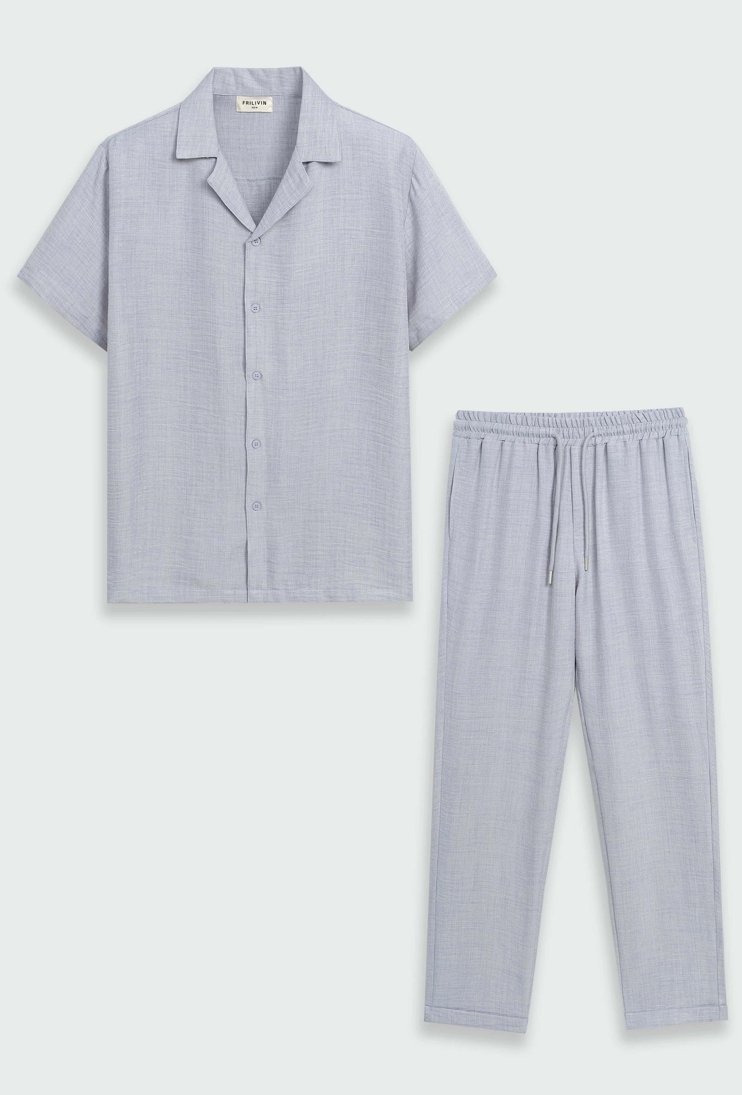 Short sleeve shirt pants set