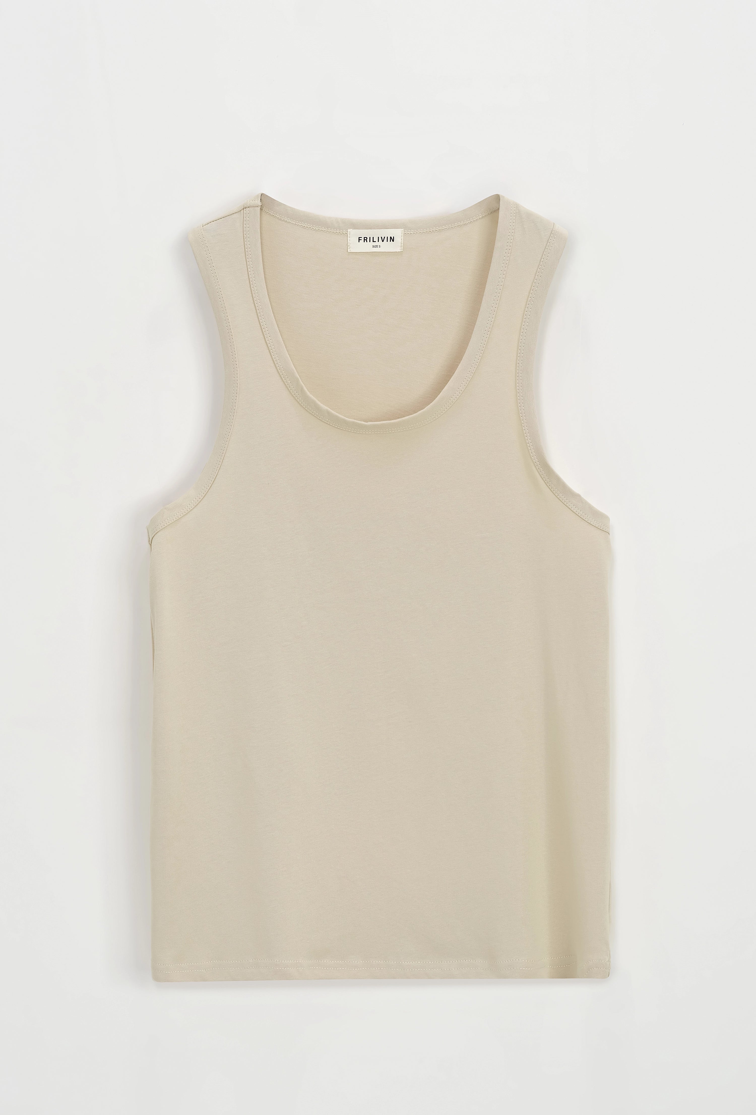 Plain sleeveless t-shirt