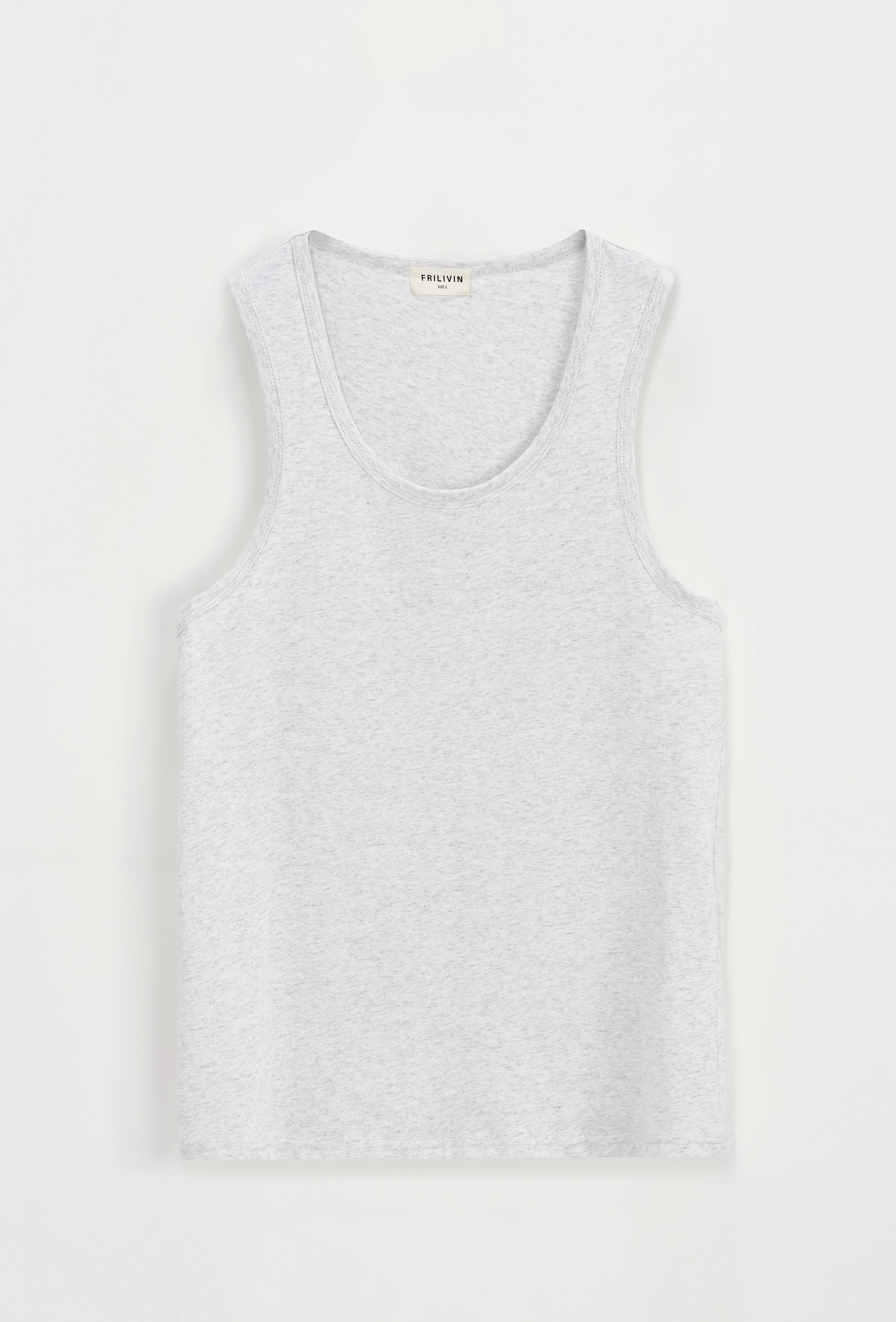 Plain sleeveless t-shirt