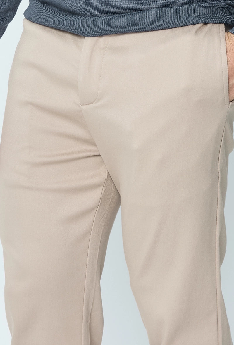 Urban chic plain pants. zipper and asymmetrical button closure