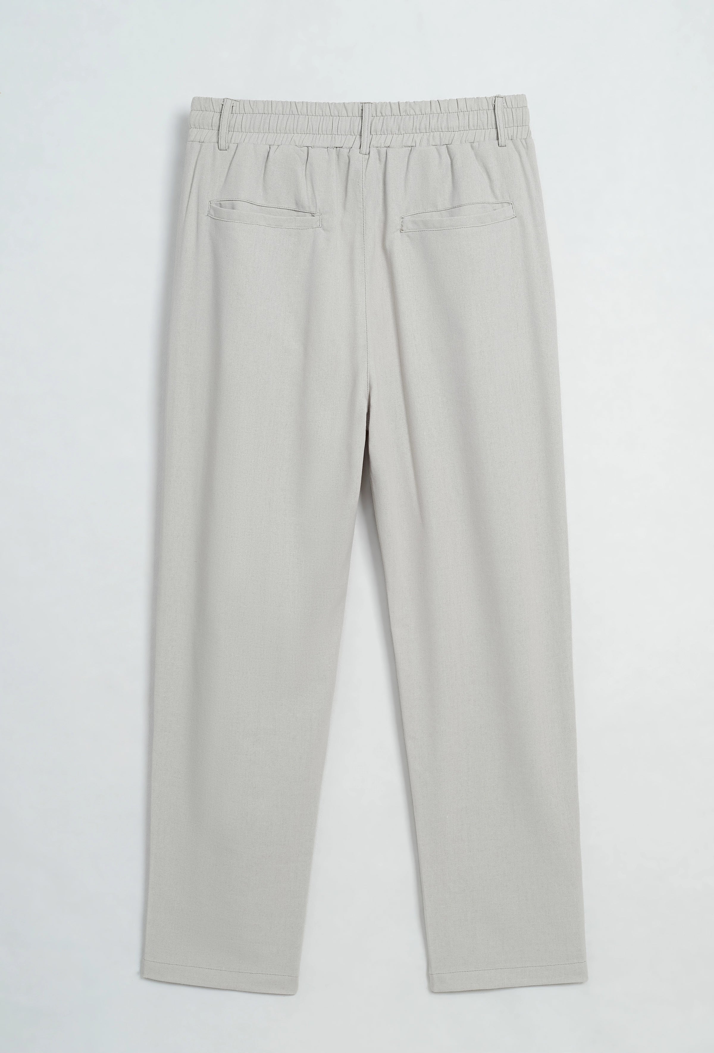 Pantalon cargo uni avec coupe droite