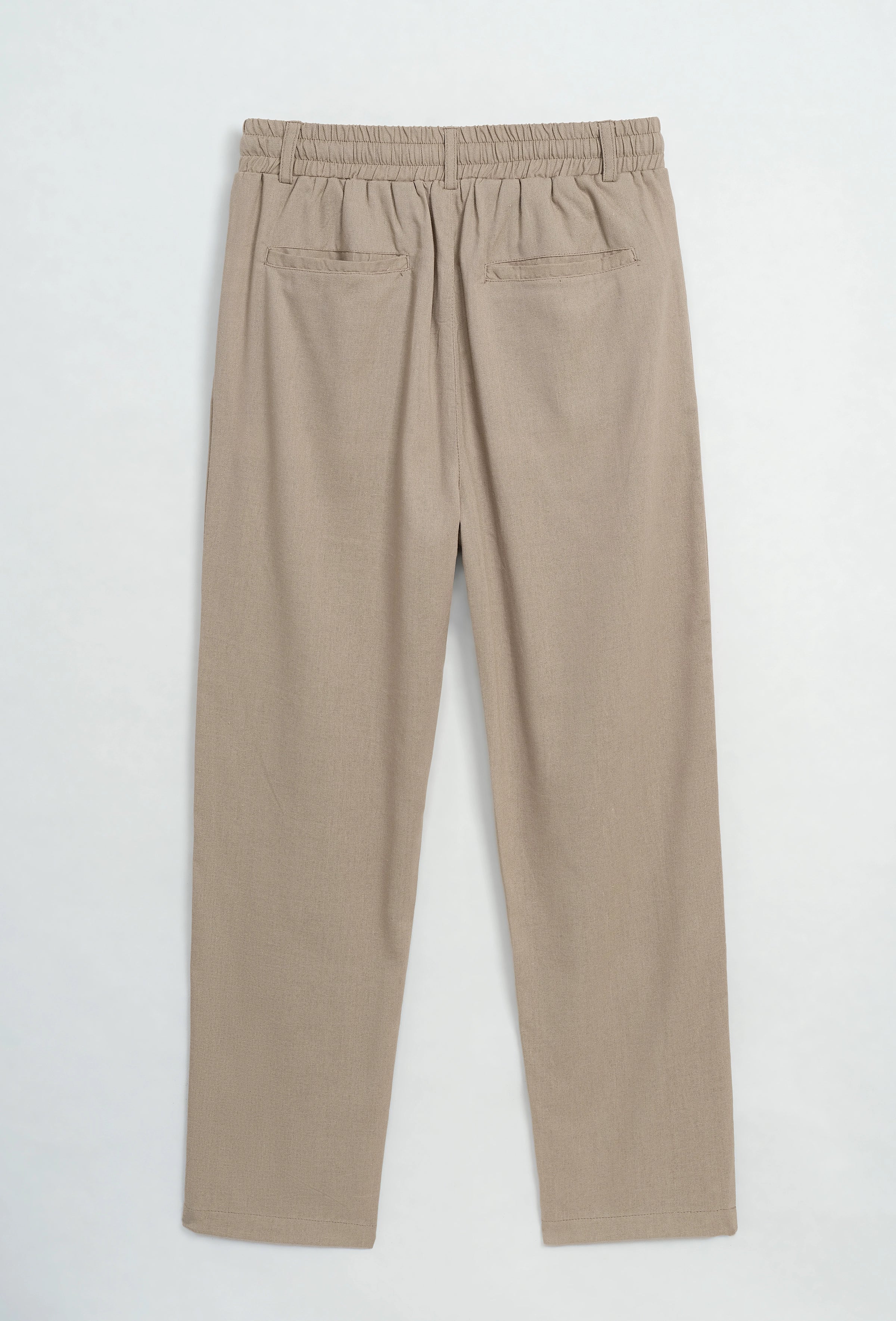 Pantalon cargo uni avec coupe droite