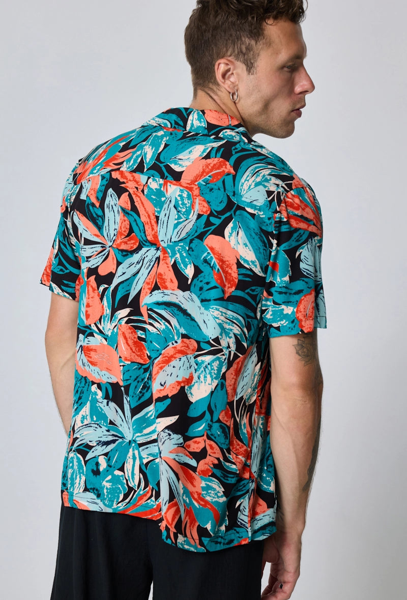 Chemise à motifs tropicals