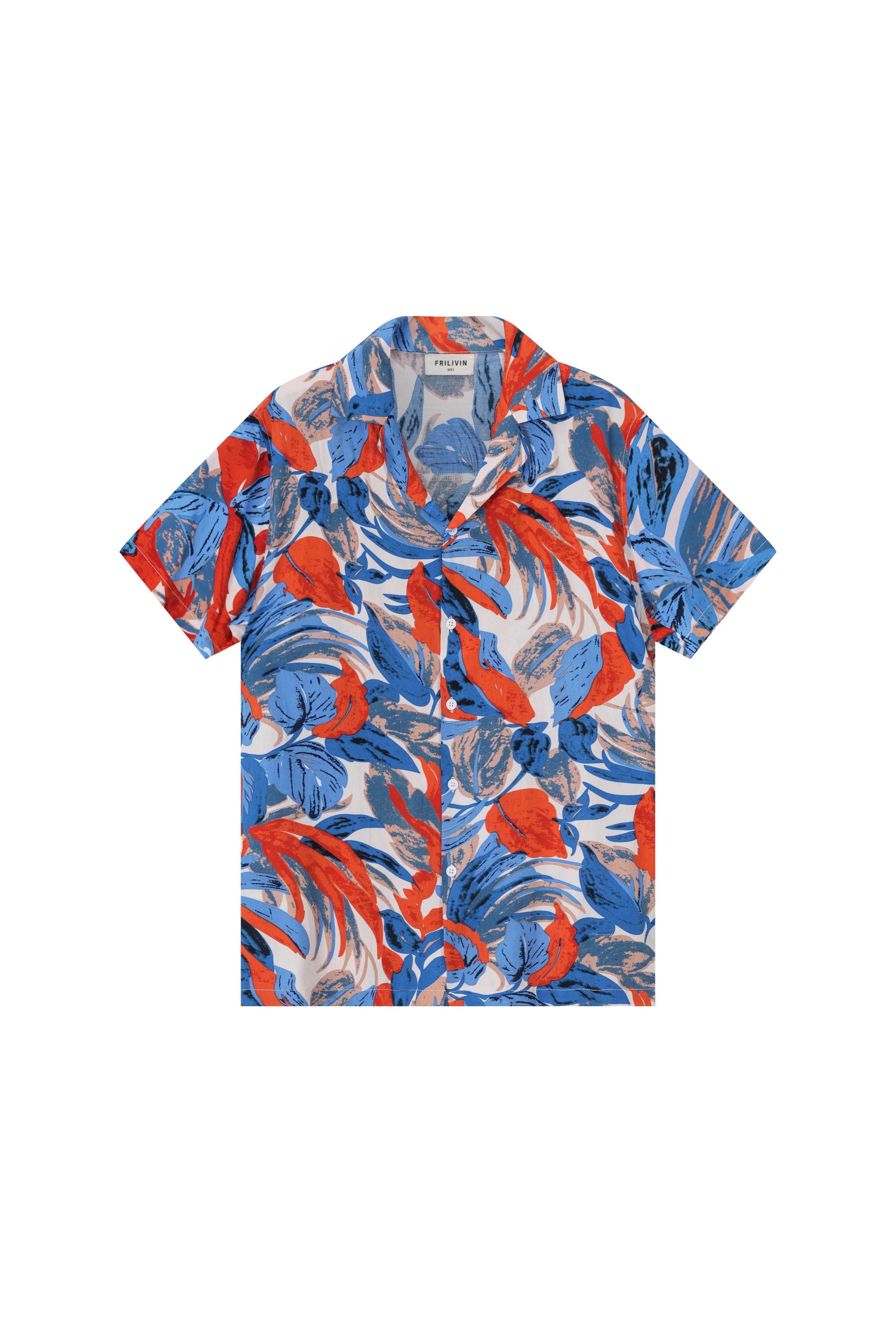 Chemise à motifs tropicals