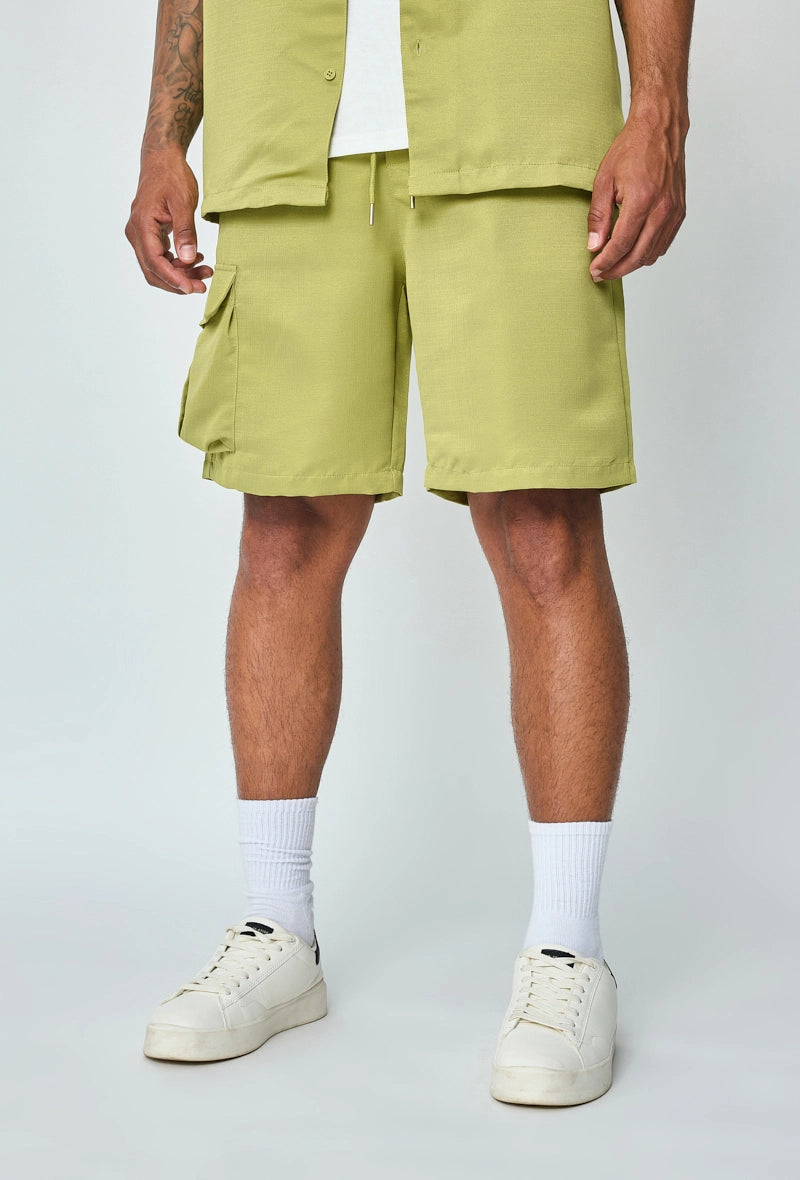 Plain lounge shirt shorts set