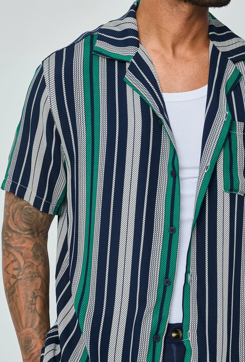 Vertical Striped Dress Shirt