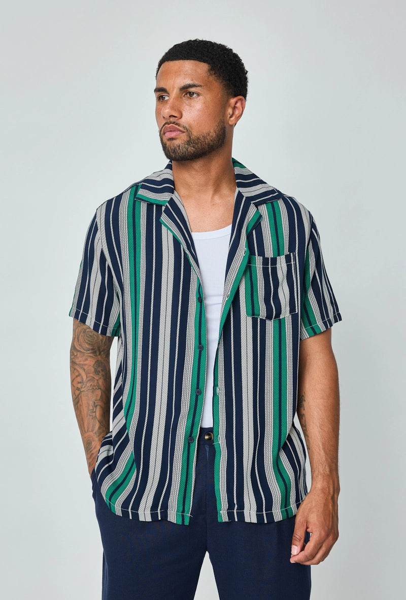 Vertical Striped Dress Shirt