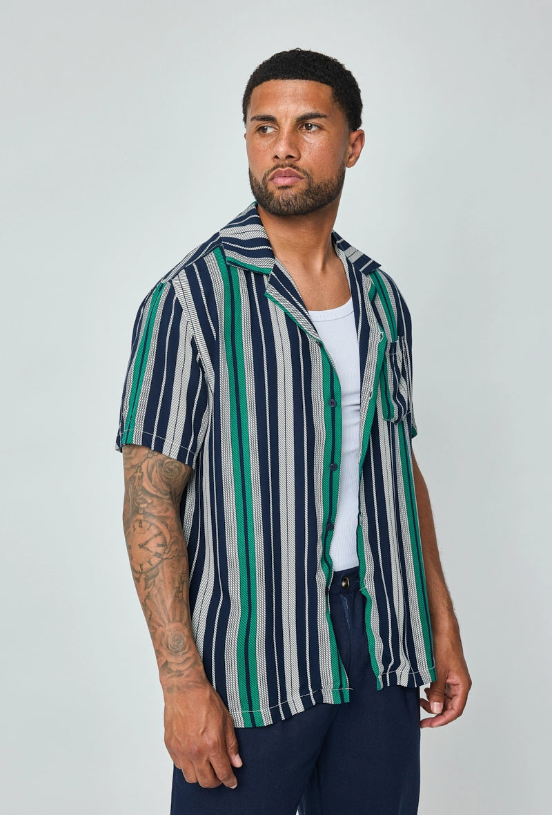 Vertical Striped Dress Shirt