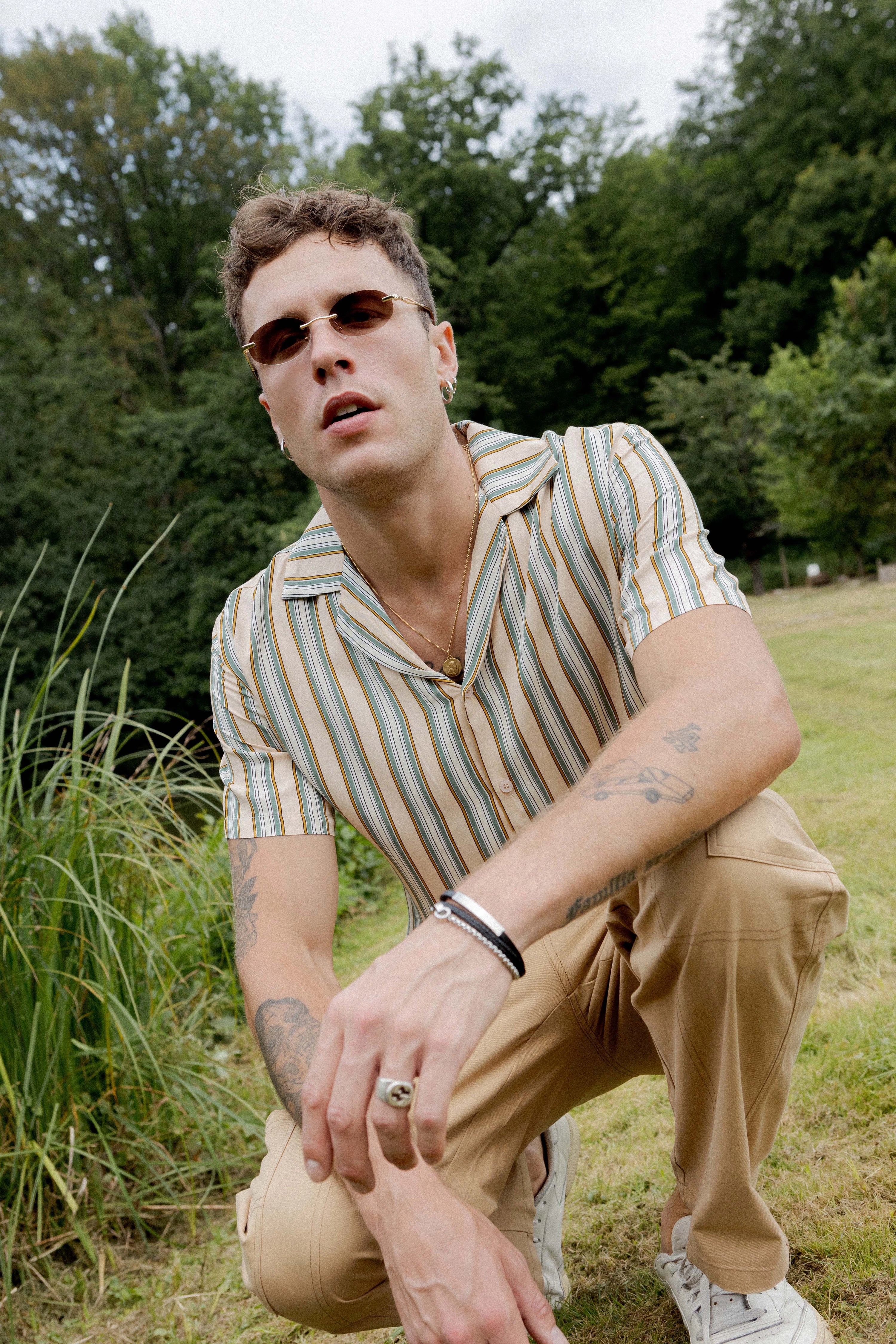 Striped and colorful summer shirt