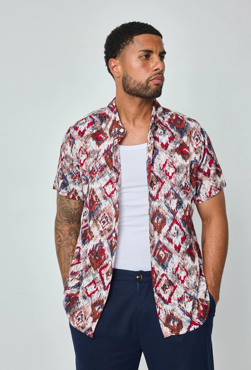 Abstract print summer shirt