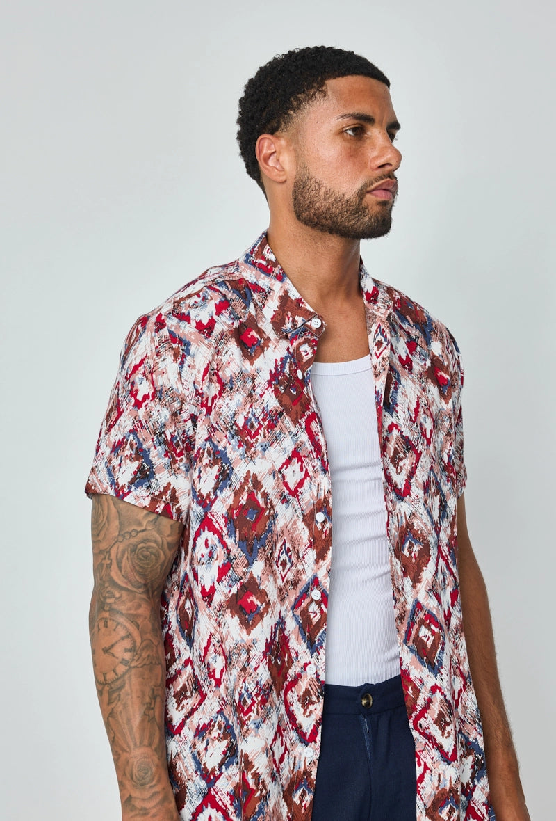 Abstract print summer shirt