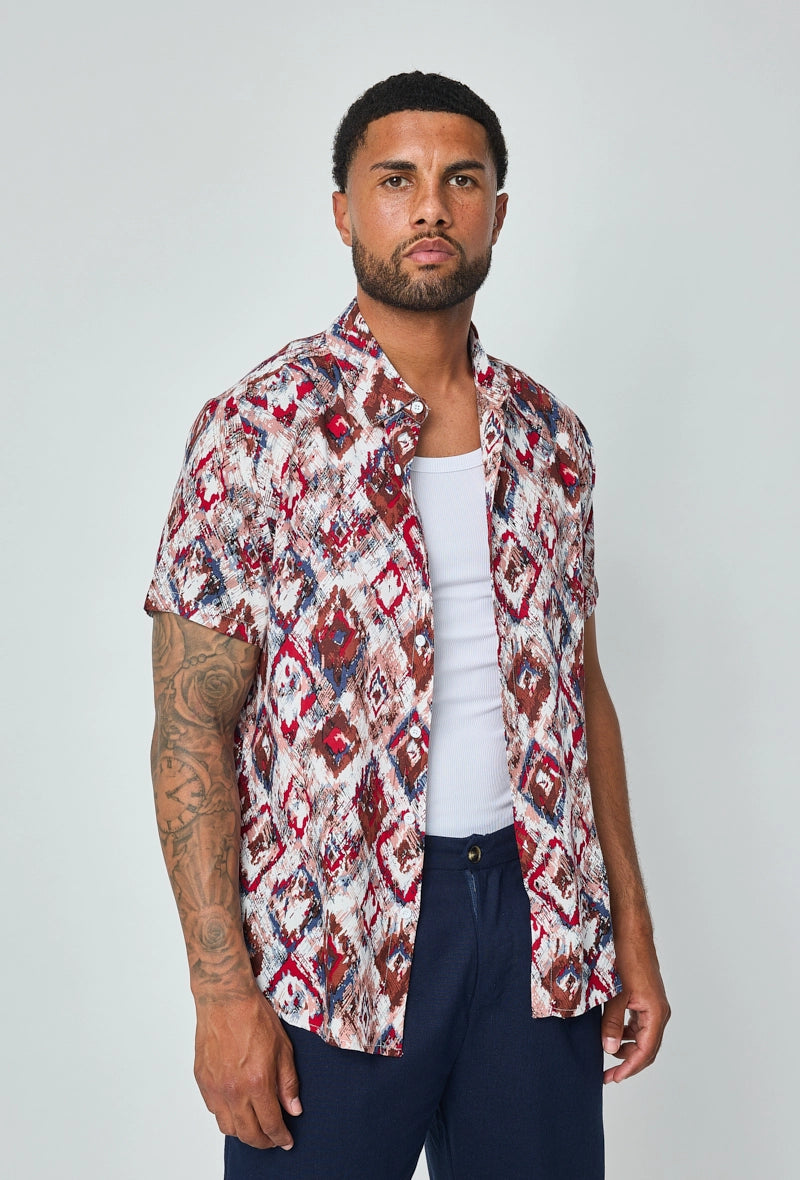 Abstract print summer shirt